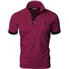 LIUPMWE Polo Uomo Manica Corta Ricamo Giraffa Cotone Moda Comodo vestibilità Slim Golf Poloshirt Sportive Shirt