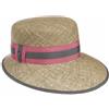 LIERYS Cappello di Paglia Mialia Donna - Made in Italy da Sole con Visiera, Nastro Grosgrain Estate Primavera/Estate - Taglia Unica Pink