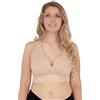 Carriwell Donne Reggiseno di Crossover di Cura Organica, Il Sonno E Bustier Gravidanza con Morbido Pizzo, Ideale per La Notte, in Cotone Organico, Non di Ferro, Senza Soluzione[Nero][Grande]