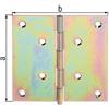 Alberts 850302 - Cerniere larghe zincate Sendzimir 100 x 100 mm, set da 10 pezzi
