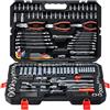 VEVOR Set di Chiavi a Bussola da 314 pezzi Chiavi a Cricchetto Attacco da 1/4 pollici 3/8 pollici 1/2 pollici, Set di Utensili Riparazioni Comuni Progetti Fai-da-te, Custodia Attrezzi per Meccanico