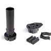Emuca - Gambe per mobili, Piedi per mobile in plastica colore nero, Set di 4 piedini regolabili di altezza 150mm