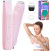 Focenat 2 in 1 Rasoio Elettrico Donna Depilatore Corpo Donna Epilatore Elettrico Donna Rasoio Parti Intimo Donna Senza Fili Depilazione Impermeabilità IPX6 per Viso Corpo Inguine (Rosa)