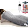 TOPSOSO Termoforo Coperta riscaldante 100 x 50 cm con spegnimento automatico, tecnologia di riscaldamento rapido Termoforo elettrico, termoforo sicuro per schiena, collo, spalle (grigio)