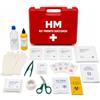 HM Cassetta Pronto Soccorso Aziendale, Conforme D.M. 388/03 Allegato 2, Valigetta Rigida Rossa, Supporto a Parete Incluso, per Uffici, Negozi, Laboratori e Piccole Aziende