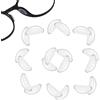 ILLUVA Naselli per Occhiali Adesivi, 10 Paia Antiscivolo Cuscinetti Nasali per Occhiali in Silicone, Naselli Morbidi per Occhiali da Sole Occhiali (Trasparenti)