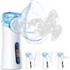 BioAura Nebulizzatore ad Ultrasuoni per Bambini e Adulti | Portatile 85g | Silenzioso 30dB | 2 Modalità di Nebulizzazione | Uso Continuo per 1 Ora | Display Digitale | Modalità Autopulizia
