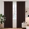 Joydeco Tende Oscuranti per Interni 2 Pezzi L 140 x A 200 CM, Tenda Termiche con Passanti Nascosti per Soggiorno Moderne Cameretta Bambini Camera da Letto Blackout Curtains, Cioccolato