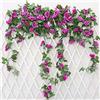 JUSTOYOU 2 pacchi 7.2ft Artificiali Finti Ghirlanda di Rose Viti appesi Fiori di Seta per Matrimonio da Parete Decorazione Bagno all'aperto Coperta Badroom (Viola)