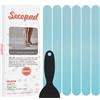 Secopad - 24 adesivi antiscivolo per doccia e vasca da bagno; strisce adesive di sicurezza con raschietto di alta qualità (Blu)