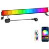 CREATESTAR Faretto LED RGB Esterno 30W, Barra LED RGB da Esterno con APP Bluetooth e Telecomando 2.4G, Memoria Funzione, Funzione Timer, IP66 Impermeabile Proiettore RGB per Bar Feste Giardino
