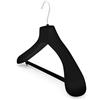 Kiroplast 12 Grucce Velluto Portapantaloni Appendini Porta Pantaloni Giacca Spalla Larga Capospalla Antiscivolo con Asta Barra Pantaloni Cappotti Stampelle Portapantalone Floccate Cappotti (39 cm)