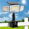 PEAKRO Luci di inondazione a energia solare per esterni, 4000lm, 231 LED, con clip e sensore di movimento USB, lampada solare con grandangolo 360°e 3 modalità, faretto led impermeabile per cortile recinzione