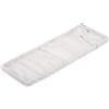 sourcing map Vassoio da bagno in silicone, 40 x 15 cm, infrangibile, organizer per lavello da cucina, per sapone, chiavi, candele, gingillo, marmo bianco