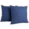 DiseLio | Confezione da 2 federe per cuscino, colore blu, 45 x 45 cm, tela cotone e poliestere, prodotte in Spagna. Decorazione tessile sostenibile per divano, letto e altre stanze della casa. (45 x