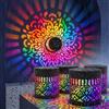 SRXY Solar Mandala Wall Light Outdoor Garden Fence Projector Lamp,Waterproof Metal Solar Mandala Lights Outdoor, Decorative Fence Projector Lamp For Garden, Patio, Yard & Deck Art Decor (6PCS)