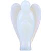 HEEPDD Statua Angelo della Pace Pietra Opale 2 Pollici, Angelo Custode Tascabile Opalite Quarzo Rosa Intagliato, Figura Meditazione Pocket Stone per Protezione e Serenità