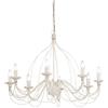 Ideal Lux Corte SP8 Bianco Antico Lampada a Sospensione, Metallo, Bianco Antico