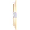 MZStech 650mm LED Applique, Moderna Applique da Parete, Marmo Bianco e Acrilico con Lampada da Parete in Ferro Dorato per Soggiorno, Comodino (Bianco)