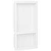 vidaXL Nicchia da Doccia con 2 Scomparti Bianco Lucido 41x69x9 cm