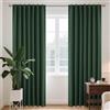 Joydeco Tende Oscuranti per Interni 2 Pezzi L 140 x A 200 CM, Tenda Termiche con Passanti Nascosti per Soggiorno Moderne Cameretta Bambini Camera da Letto Blackout Curtains, Verdi Scuro