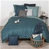 CÔTE DECO Set copripiumino Gatsby geometrico blu 240 x 220 cm Azsy - Set copripiumino stampato con 2 federe