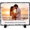 VERADEA Pietra di Ardesia Personalizzata con Foto e Testo, Cornice Foto Personalizzata da Tavolo, Portafoto in Ardesia Naturale, Quadro Foto Personalizzato, Regalo per Coppia Famiglia Anniversario (15 x 20)