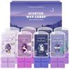 SCENTORINI Cera Profumata da Sciogliere, 4 Profumi di Serie Lavanda Profumi per Dormire, 8 Cera di Soia Naturale, Cubetti di Cera Profuma per Casa, Bagno, Ambiente
