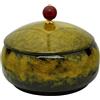 SHOWHEEL Posacenere da Tavolo Ceramica,Posacenere con Coperchio (Giallo)