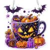 MOGTAA Kit con ciondolo a forma di zucca con diamanti, kit per Halloween per adulti, pittura con diamanti 5D di forma speciale con animali, decorazione da parete per casa e giardino