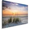 Feeby Frames Feeby Quadro su Tela Paesaggio Erba 100x70 cm 1 pezzo Stampa Murale Fotografia Decorazione da parete Immagini Moderni per Soggiorno Camera da Letto Ufficio Cucina Spiaggia Acqua Mare Cielo