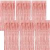 Jinsion 6 Pezzi Oro Rosa Tende Metalliche Feste 1mx2m Tenda Compleanno in Plastica | Tenda Per Compleanno Decorazione per La Decorazione Dello Sfondo, La Decorazione Della Festa, Decorazione Del Compleanno