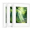 ZORVENIX Set di 3 cornici portafoto bianco A5