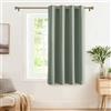 PONY DANCE Tende Oscuranti per Interni Corte con Anelli Tenda Termica Isolante Freddo Curtains Verde Salvia per Cucina 1 Pezzo L 132 x A 137 cm