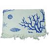 lovelyhome LOVELY HOME Telo Mare Multiuso Cotone COPRILETTO COPRIDIVANO con Frange Vari Colori Sea GROP 210X240CM