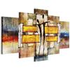 Cuadros B&D XXL - Quadro 100x50 cm 5 Pezzi - Stampa su Tela Strutturata Grande - Quadri Moderni Componibili Camera da Letto Matrimoniale - Stampe da Parete Arte - Astratto Forma h-A-0077-b-o