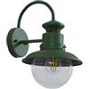 Lindby Applique da esterni dimmerabile (Country) colore Verde, in Metallo applique lampada LED outdoor per facciata/parete terrazzo e balcone