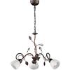 Trio Leuchten 110700328 Traditio a + + to e, Lampadario, Metallo, E14, antico ruggine, 70 x 70 x 150 cm