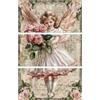 Peacoblue Sticker Trasferibile per Mobili Artigianali Decorativi 6X12 Vintage Angelo con Rose Rosa, 3 pezzi Trasferimento DTF UV Impermeabile per Cassettiera, Vetro, Porcellana, Legno, Plastica