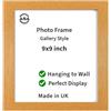 ASA Cornice portafoto moderna, 23 x 22 cm, cornice quadrata con parte anteriore in plexiglas di sicurezza e ganci per appendere alla parete, 22 x 22 cm, cornice quadrata per poster, colore rovere nero e