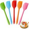 Jinsion Set di 5 spatole per Pasta e spatola in Silicone con Nucleo in Metallo | padella antiaderente resistente al calore a 260° C, senza BPA, piccola per cucinare
