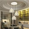 ChaoZan Lampadario vintage Edison 3 vie E27 lampada a sospensione con paralume in cristallo,per isola cucina, sala da pranzo, soggiorno, bar a soppalco, con Porta supporto(bianco)(senza lampadina)