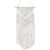 Flexzion Tappezzeria Cordoncino da Muro Parete Macrame, Stile Moderno Urbano Decorazione murale Design Bohemian per casa Camera da Letto Soggiorno Tenda Nursery Hippie Rustico (Cotone Bianco 83,3cm)