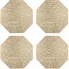 Spldsun 4 Pezzi Tovagliette Scavate, Tovagliette Metalliche Tovaglietta da Tavola Antiscivolo Tappetini Isolanti in PVC Sottobicchieri, per Tavolo, Pranzo, Cucina