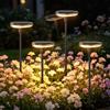 SKUTZTEK Luci Solari da Giardino 4 Pezzi Luci da Esterno Giardino 1000mAh lampade solari da giardino 34 lumen IP65 luce solare giardino Impermeabile per Esterno Cortile Terra Prato Vialetto Decorazione