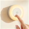 ZESTRO Luce notturna a LED touch, disponibile in tre colori, ricaricabile tramite USB-C, ideale per camera dei bambini, corridoio, scale, cucina e soggiorno
