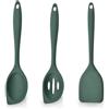 Jinsion 3 Pezzi Mestoli in Silicone, Cucchiai Silicone Cucina da 28 cm(Verde Scuro)
