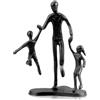 LOVIN PRODUCT Papà e Noi Statuetta Ferro, 18cm Padre Figlia Figlio Statua