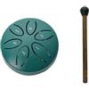 PEKJDS Rain Drum for Outdoor | 3 Pollice 6 Tones Steel Tongue Drum Rain Chime | Outdoor Rain Chime Strumento Musicale Chimes | Handpan Meditation Drum for Garden (Starry Sky Green)