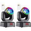 wecan Set di 2 luci a testa mobile per illuminazione DJ: mini proiettore a testa mobile a LED Bee Eye per luci di scena e festa
